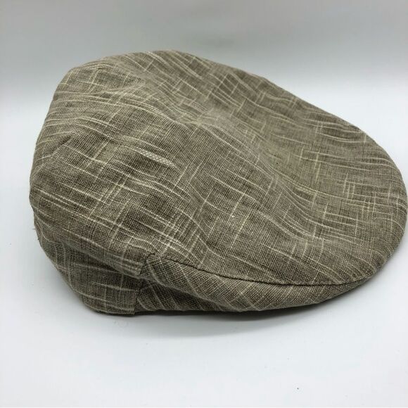 Country Gentleman Other - Country Gentleman Flat Top Duckbill Pub Cap Linen Blend Size Large Beige